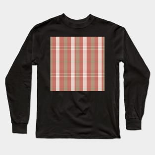 Cottagecore Aesthetic Artair 1 Hand Drawn Textured Plaid Pattern Long Sleeve T-Shirt